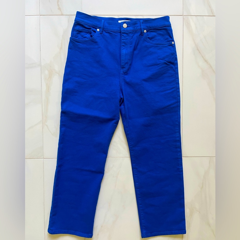 Loft Royal Blue Straight Leg Jeans Petite 8 New W/O Tags